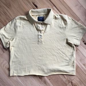 Cropped T-shirt with collar